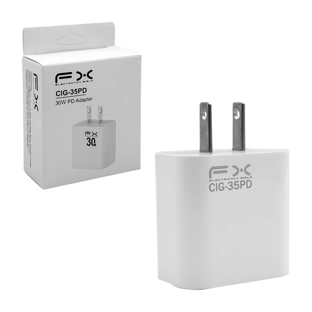 Cubo cargador fx, carga rápida 30w con puerto usb-c / cig-35pd