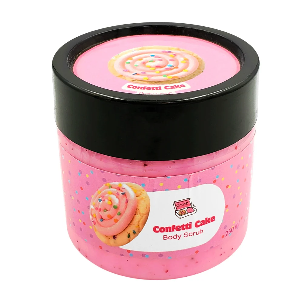 Exfoliante corporal confetti cake, 250ml, aroma dulce, variedad / con…