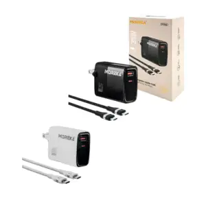 Combo cargador moreka de 35w con puerto usb y tipo c, cable tipo c a …