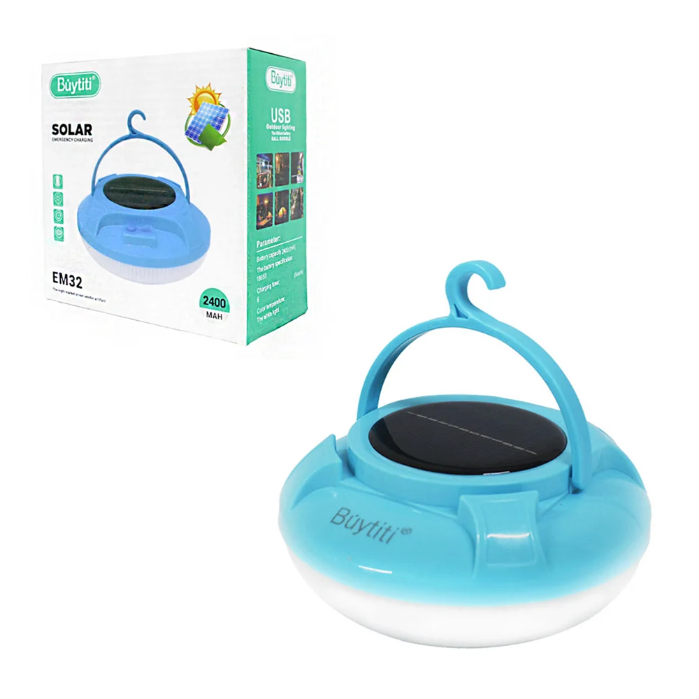 Foco colgante buytiti para emergencias, recargable con panel solar, 2…