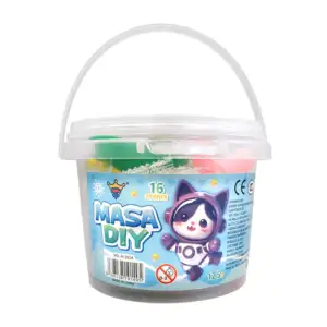 Bote con 16 masas moldeables de colores + accesorios / masa diy / h-1…