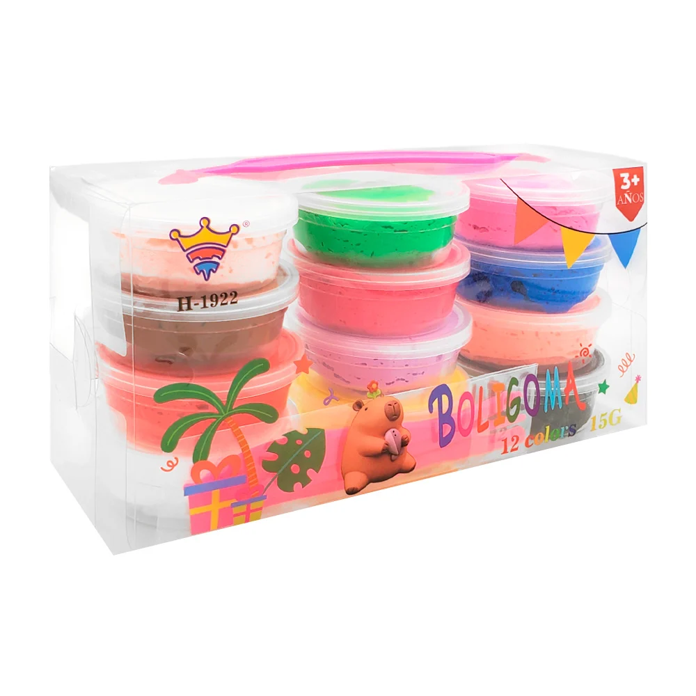 Paquete con mini 12 botes de foamy moldeable, variedad de colores / b…
