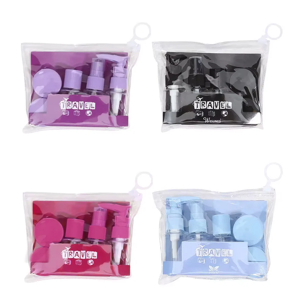 Kit para viaje, 3 botellas dispensadoras 30ml, 2 mini frascos + palit…
