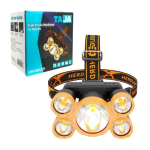 Lámpara minero, 5 focos de iluminación, ajustable, para uso rudo / hv…