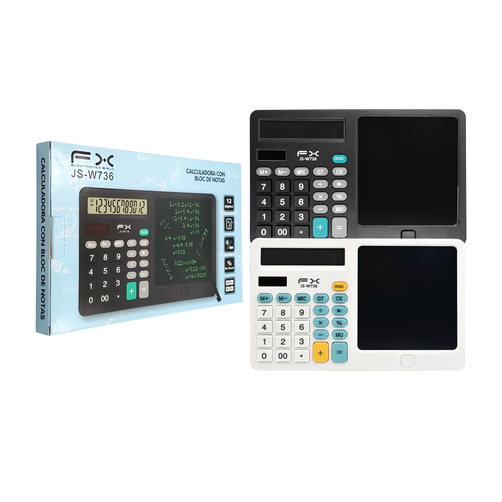 Calculadora fx de 12 dígitos + bloc de notas digital con pluma táctil…