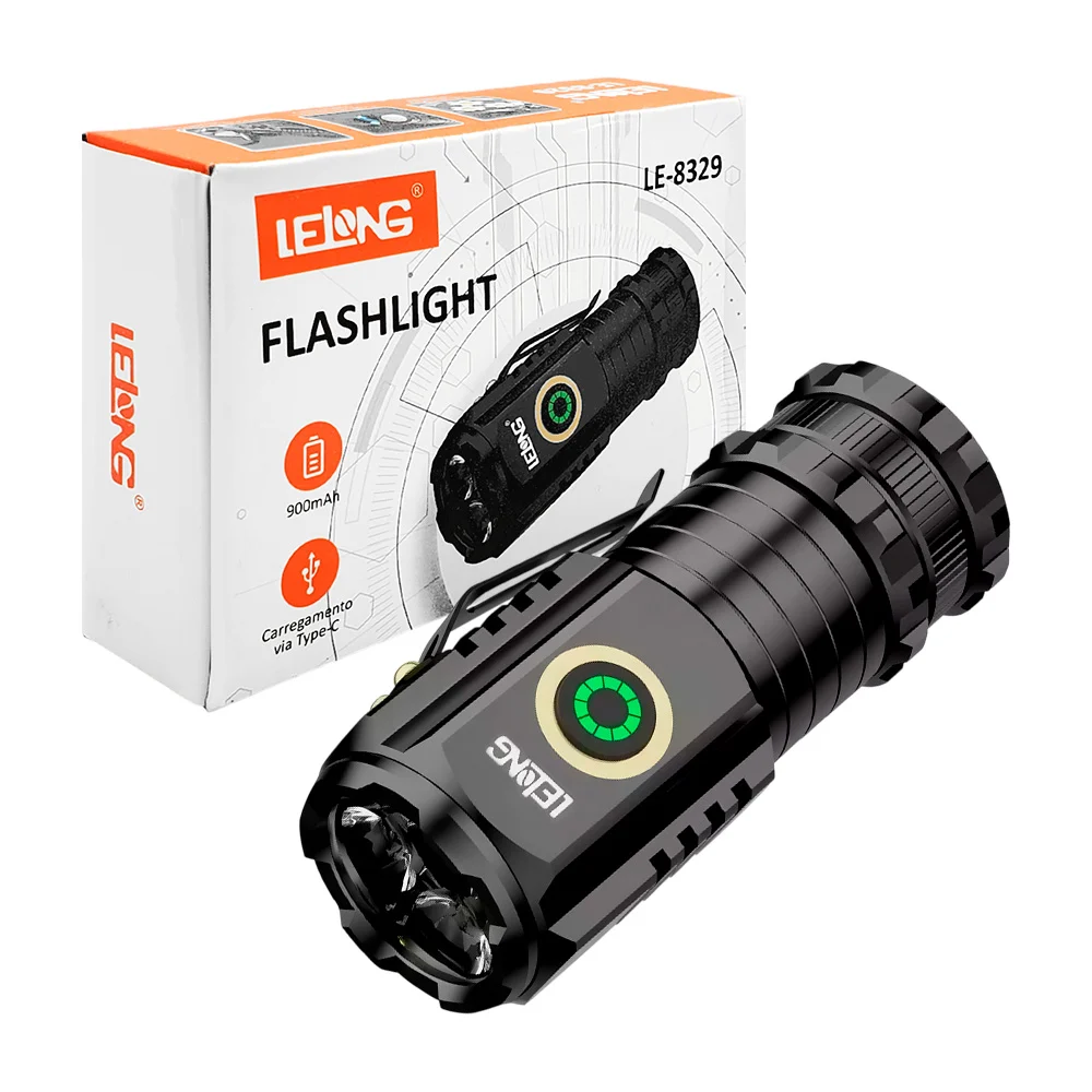 Mini linterna de mano, 3 modos de luz, recargable y pila, magnética, …
