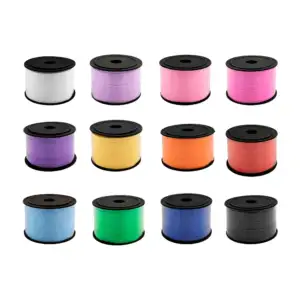 1pza Rollo de listón curling en color liso matte, variedad de colores…