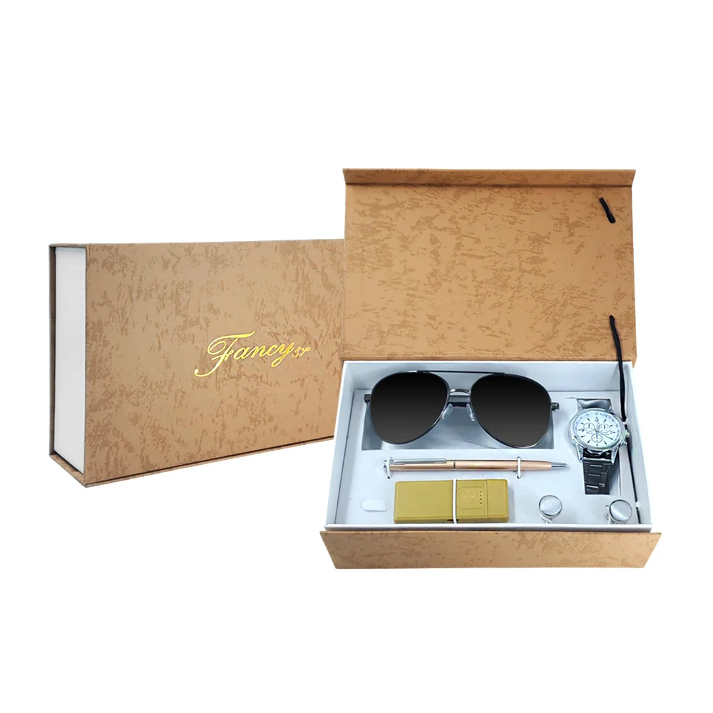 Kit de regalo con lentes, encendedor, reloj de mano, gemelos y pluma …