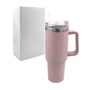 Termo liso de acero inoxidable con asa y capacidad de 40oz, lu88125