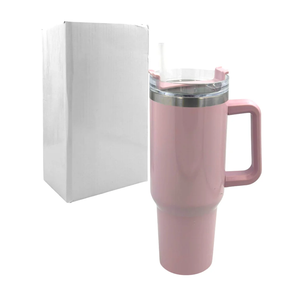 Termo liso de acero inoxidable con asa y capacidad de 40oz, lu88125