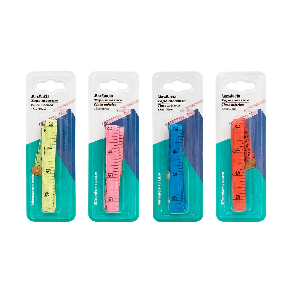Cinta métrica maxmacia de 1.3cmx150cm, variedad de colores / m21407