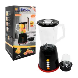 Licuadora de plástico lsace 2 en 1 con capacidad de 1500ml + molinill…