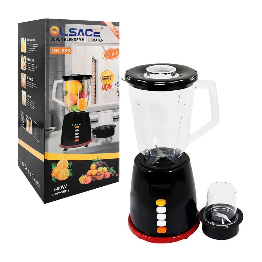 Licuadora de plástico lsace 2 en 1 con capacidad de 1500ml + molinill…