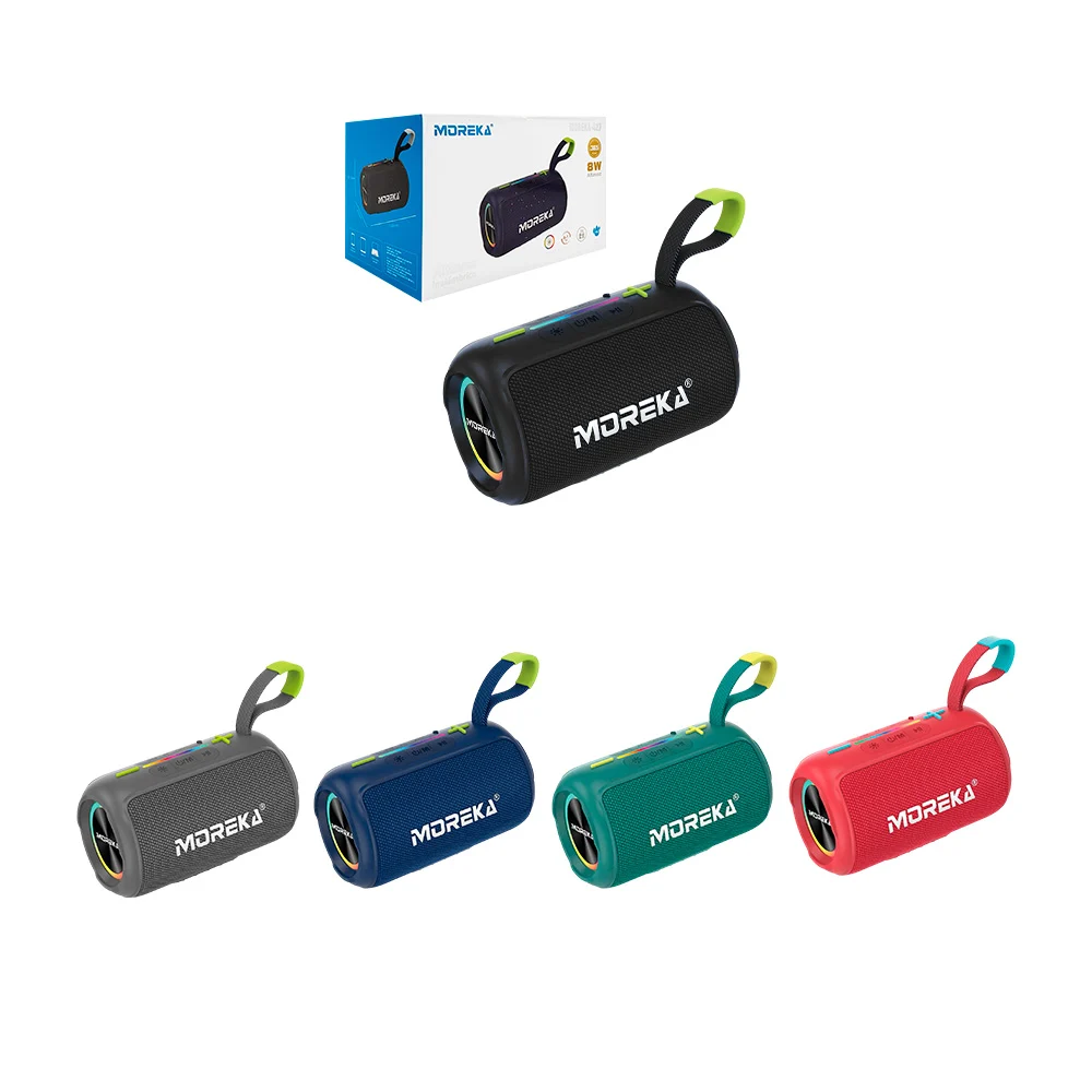 Bocina altavoz moreka inalámbrica con luz rgb + asa, variedad de colo…