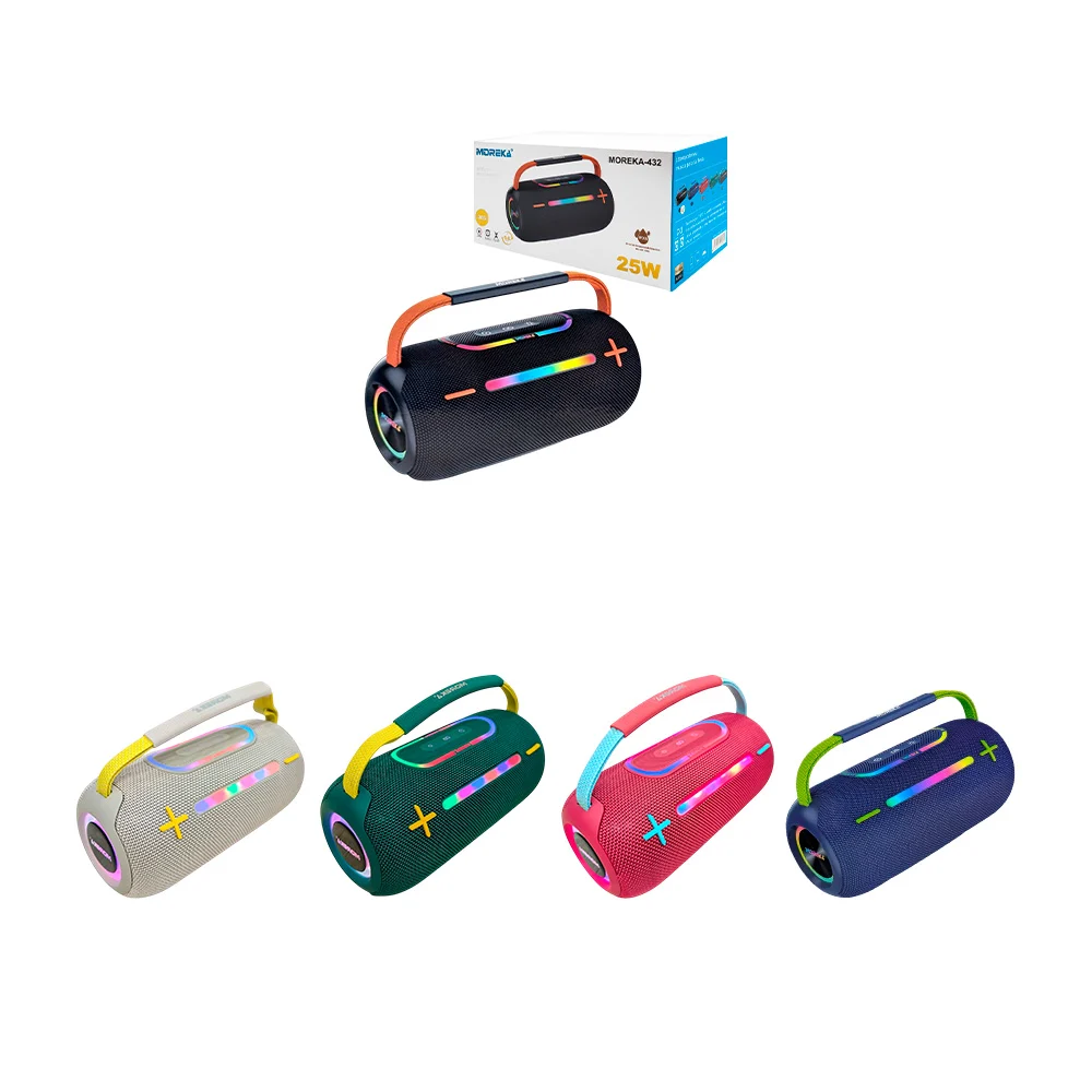 Bocina inalámbrica moreka con altavoz de alta potencia, 3600mah + luz…