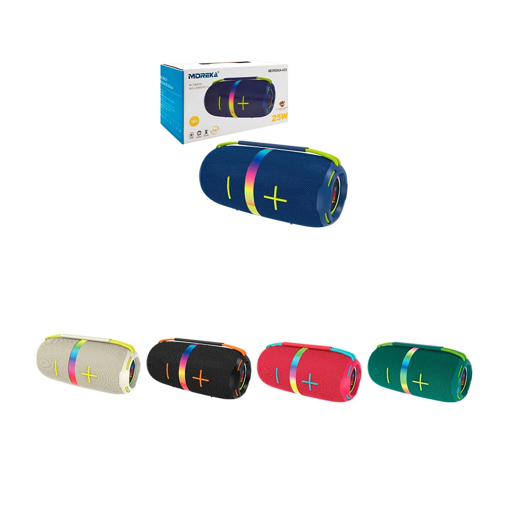 Bocina altavoz moreka inalámbrica con múltiples conectores 25w + luz …