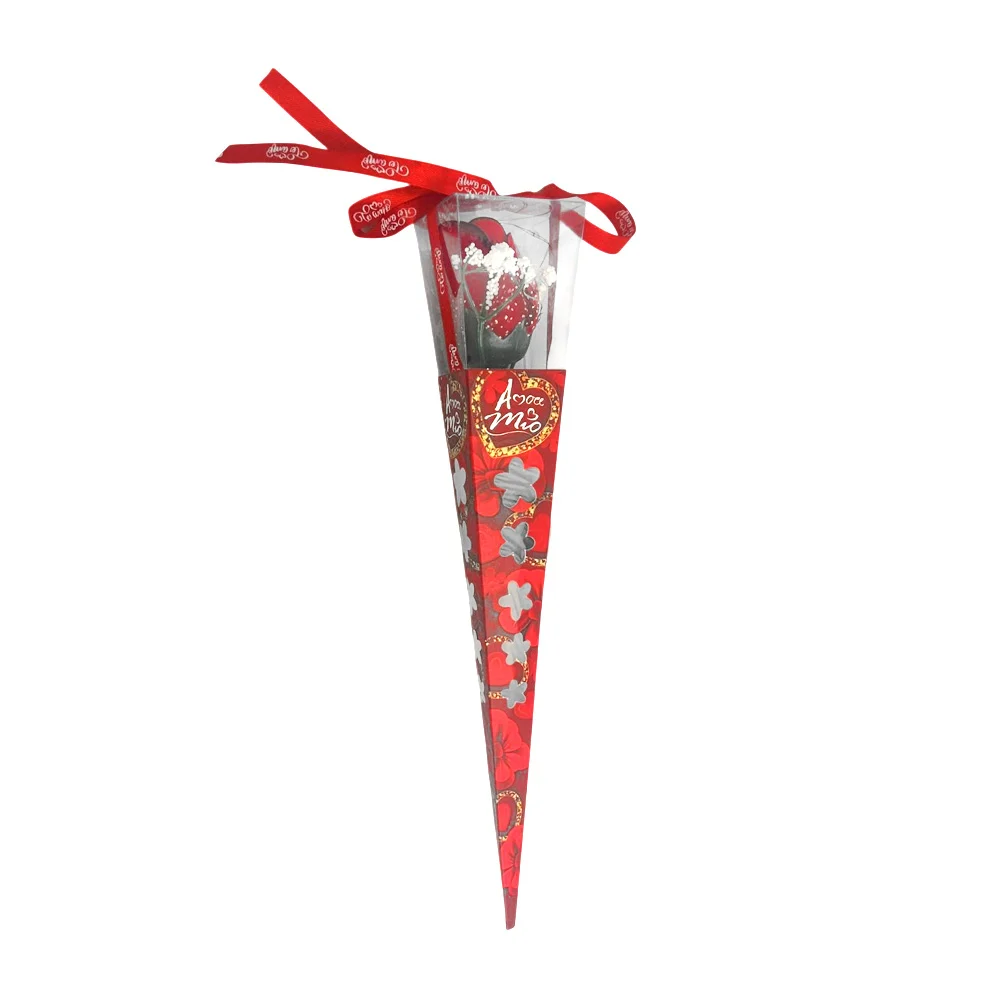 1pz estuche con una rosa artificial, con luz led y frases de amor / m…