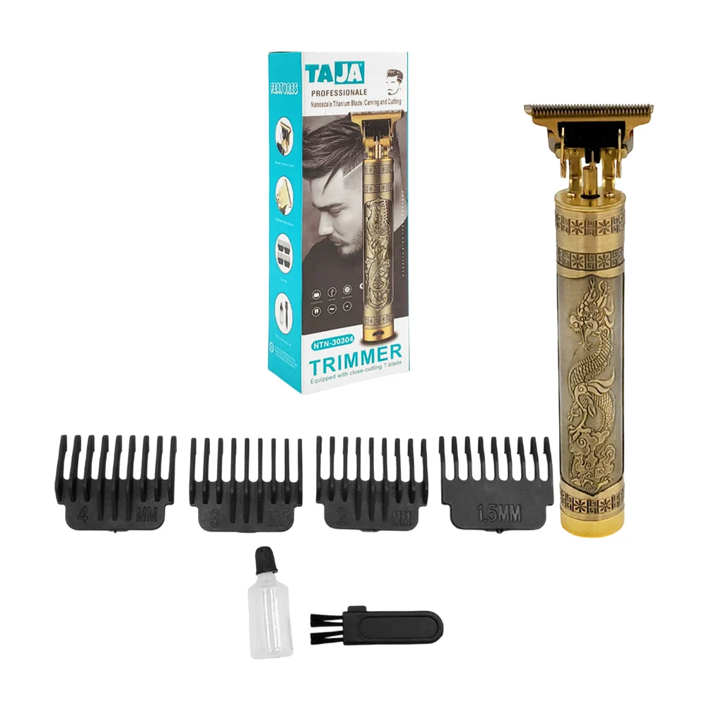 Trimmer metálico profesional, inalámbrico, diseño de fénix + accesori…