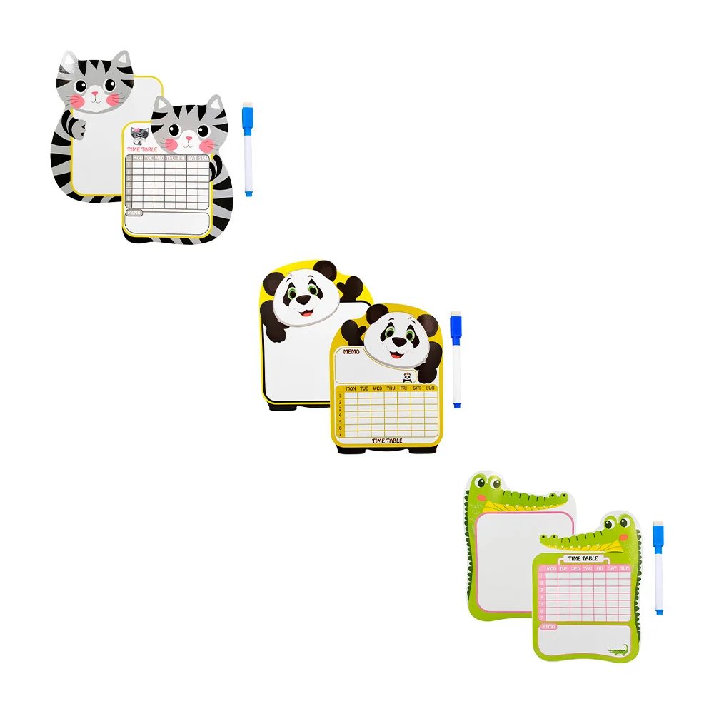 Pintarron blanco con estampado de animales + plumón, varios modelos /…