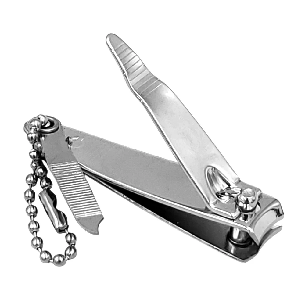 1pza Cortauñas metálico mooi con mini colgante, 5cm / nail-30