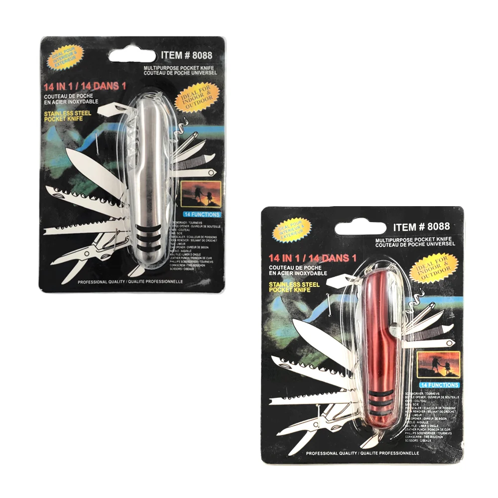 Navaja multifuncional tipo suiza 14 en 1 con variedad de herramientas…