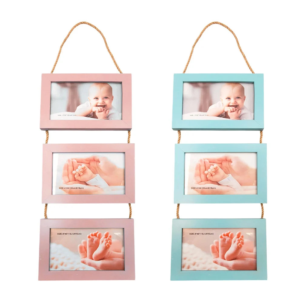 Juego de 3 portarretratos rectangulares colgantes de 10x15cm x 3 / pf…