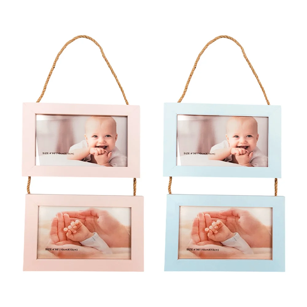 Juego de 2 portarretratos rectangulares colgantes de 10x15cm x 2 / pf…