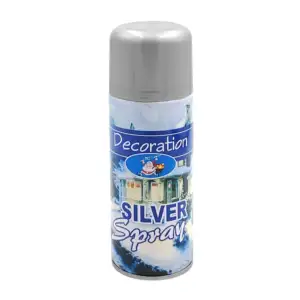 Spray plateado para decoración, 250ml, acabado metálico / QLP0053