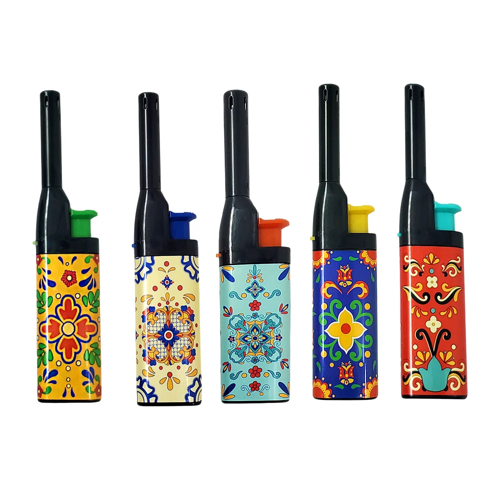 Encendedor antorcha pequeño con estampado, variedad  de modelos / 14c…