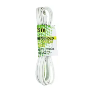 Extensión eléctrica en color blanca de 3m con 3 contactos / household…