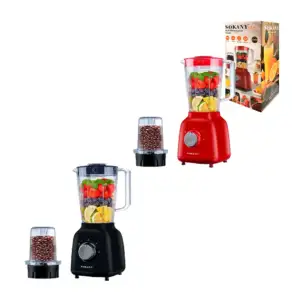 Licuadora de plástico sokany 2 en 1 con capacidad de 1.6L + molinillo…