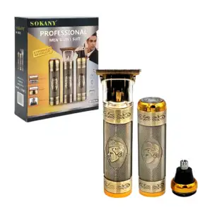 Maquina sokany rasuradora 3 en 1 inalámbrica con 4 cabezales intercam…