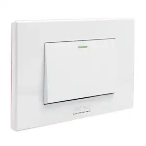 Placa fx para pared con 1 apagador grande, color blanco / sw-06