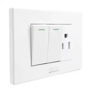 Placa enchufe para pared, 2 apagadores y 1 contacto trifásico, color …