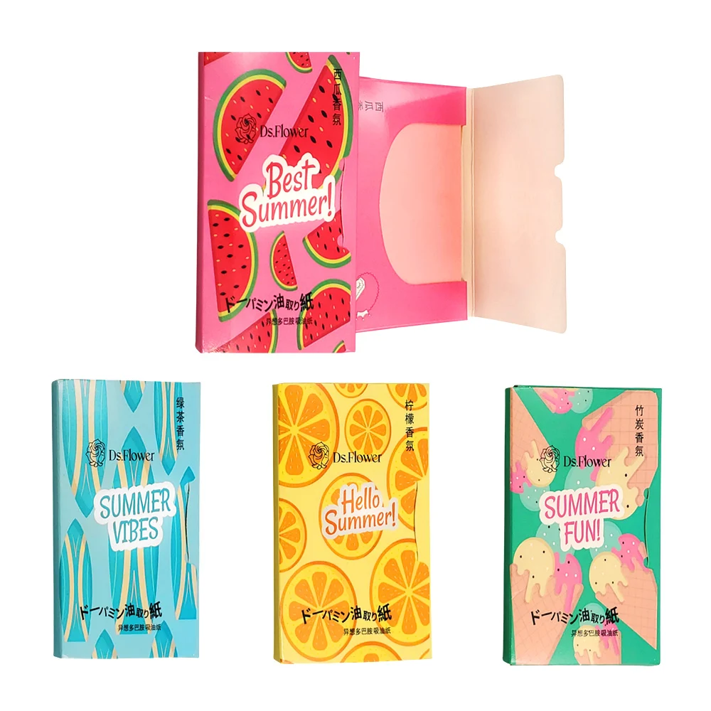 Paquete con 50 papelitos absorbentes de brillo facial, variedad de co…