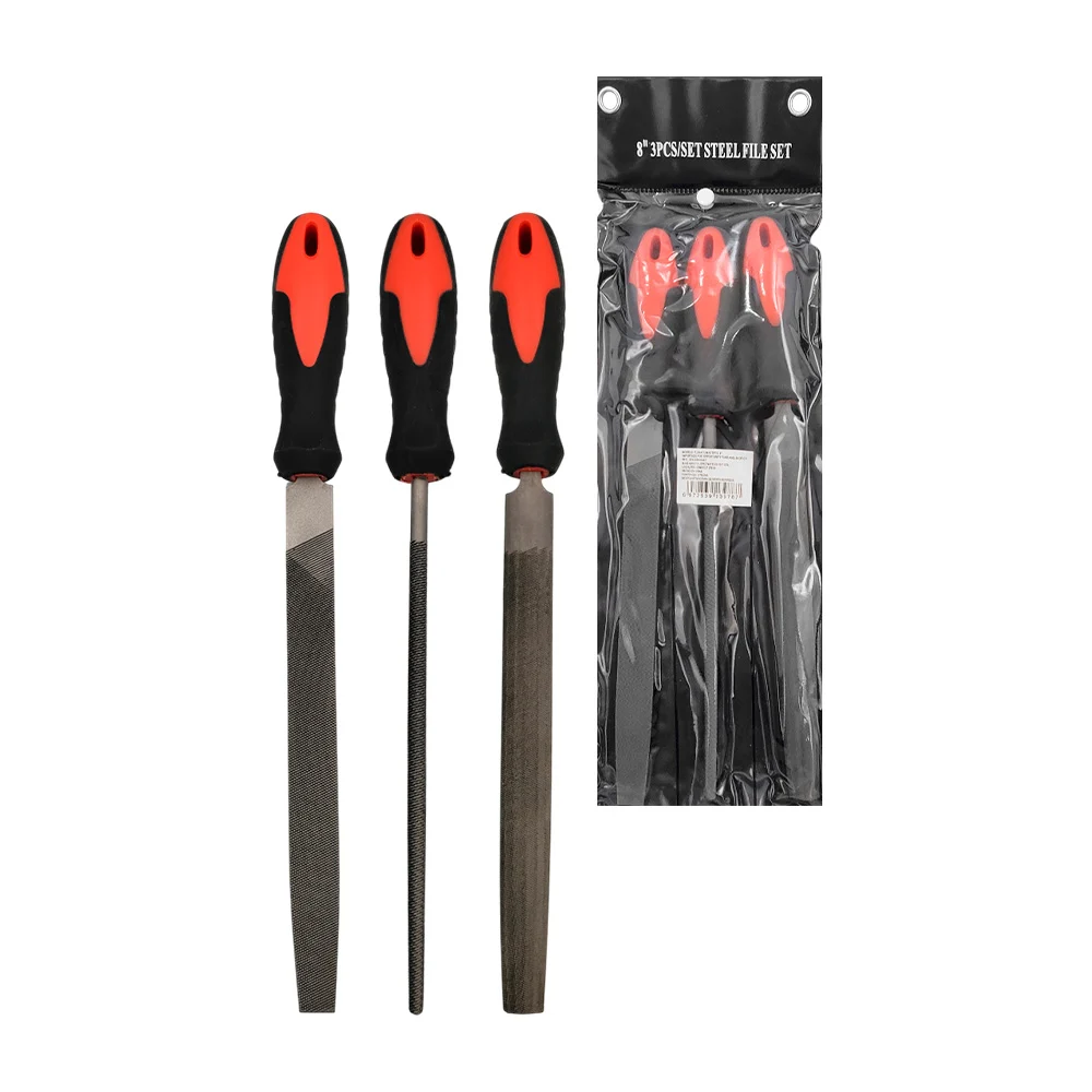 Paquete con 3 limas de acero inoxidable para rebajar madera, 21cm, va…