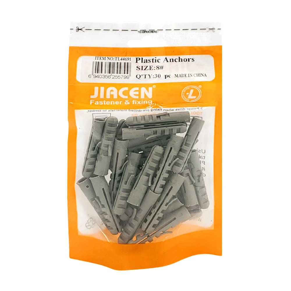 Paquete con 30 taquetes de plástico jiacen del #8 / plastic anchors /…