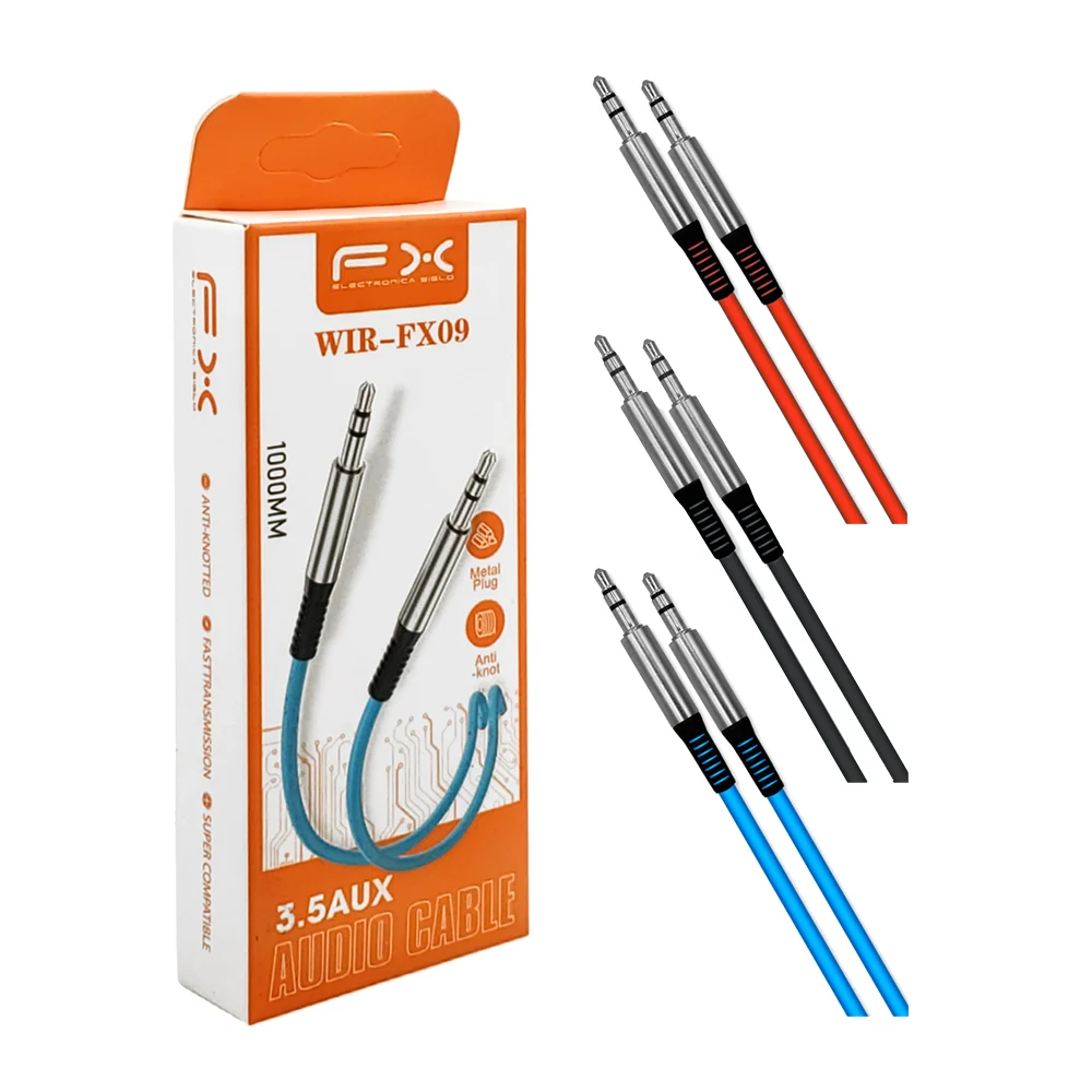 Cable fx para audio con salida auxiliar 3.5, reforzado, 1mt, variedad…