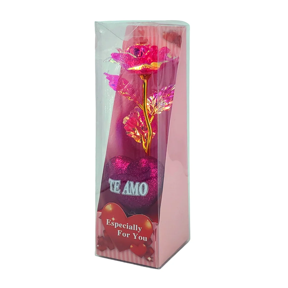 Rosa traslucida con efecto tipo tornasol + corazón, variedad de color…