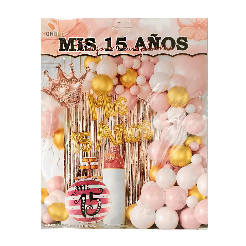 Kit decorativo para fiesta de mis 15 años con 47pcs, varios accesorio…