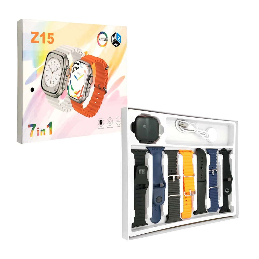 Reloj Smart watch z15 con 7 correas intercambiables, 7 in 1 / zy-z15