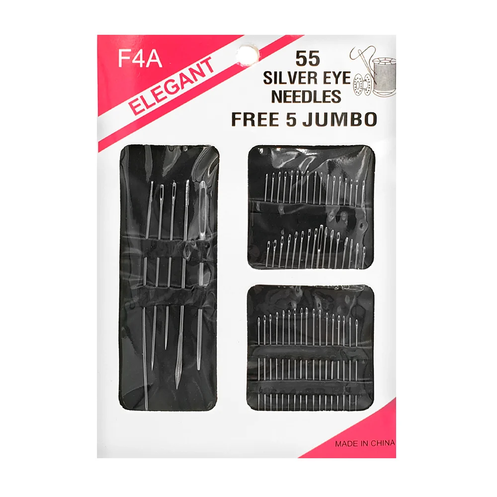 Blíster con 55 agujas metálicas de diversos tamaños, needles / zxq011…