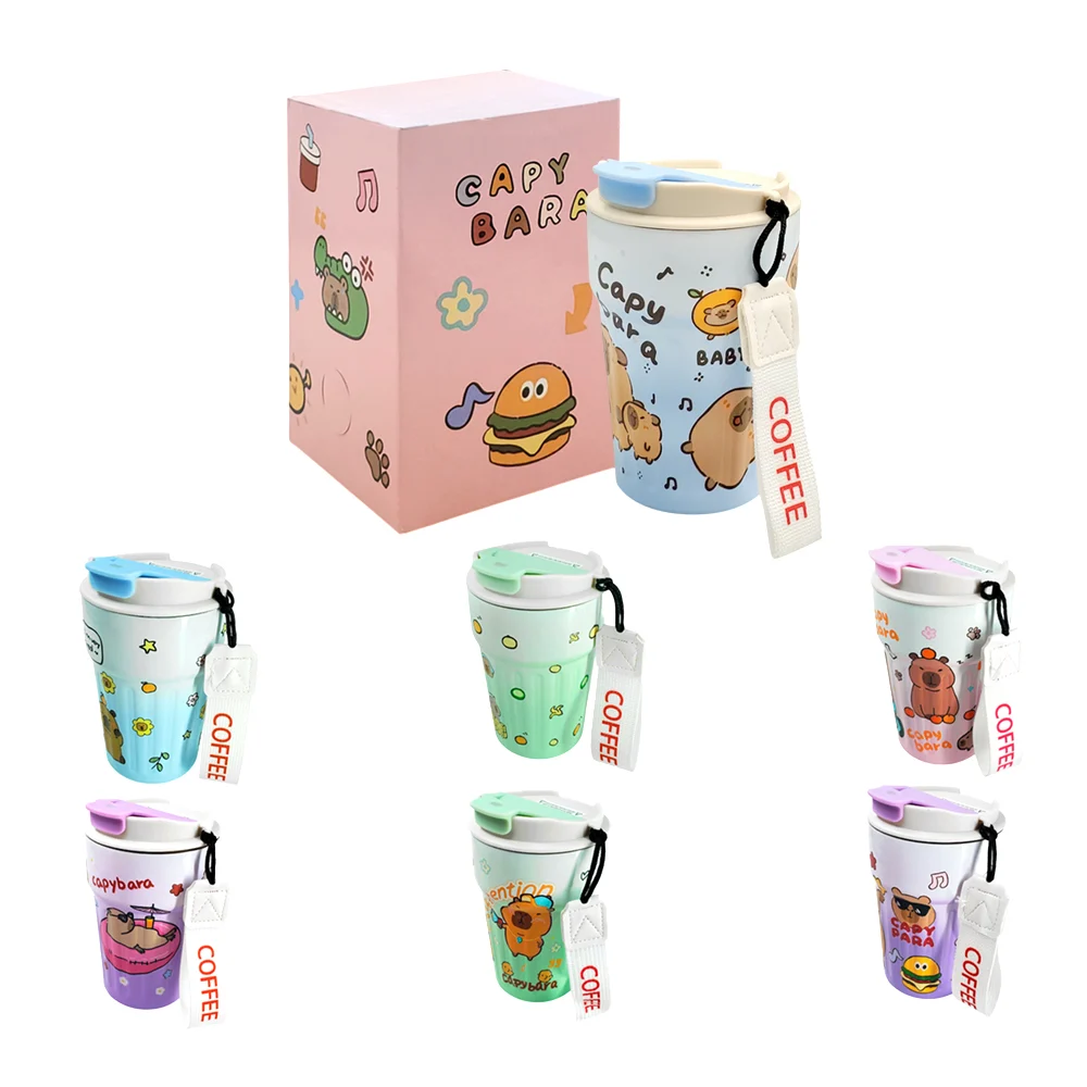Vaso termo coffee cup de 400ml con diseño de capibara, variedad de mo…