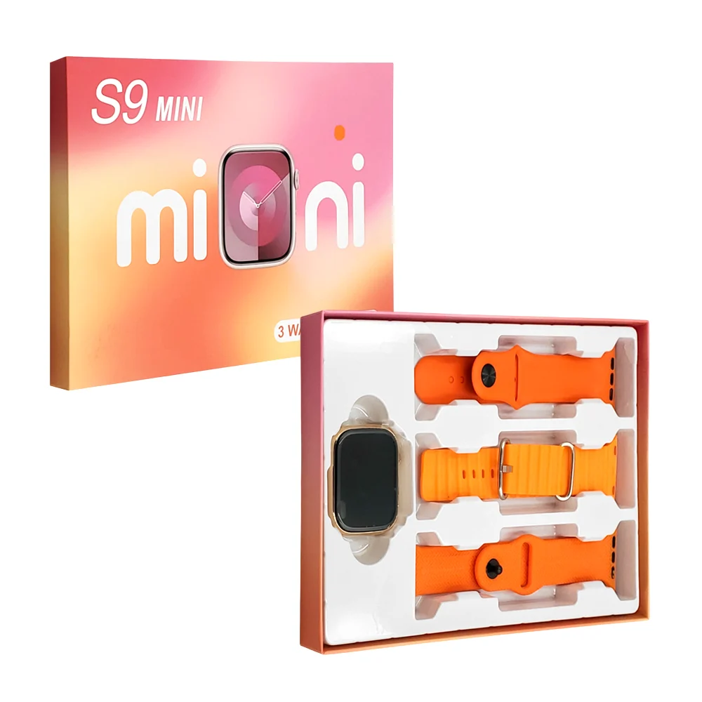 Smart watch s9 mini con 3 correas intercambiables, variedad de colore…