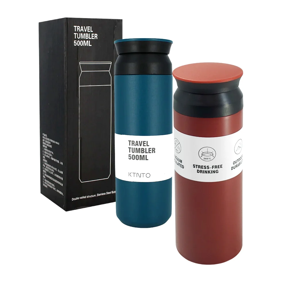Vaso termo de acero inoxidable en color liso y capacidad de 500ml