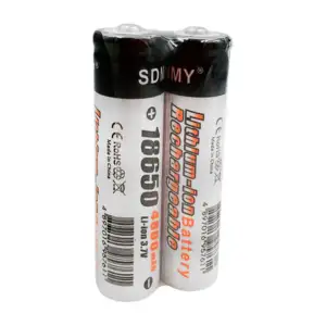 Blíster con 2 pilas sdnmy recargables de 18650, 4800mah / pila aa