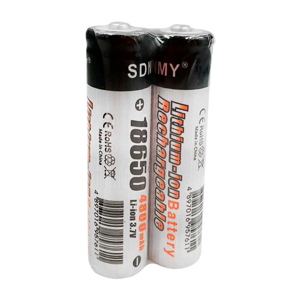 Blíster con 2 pilas sdnmy recargables de 18650, 4800mah / pila aa