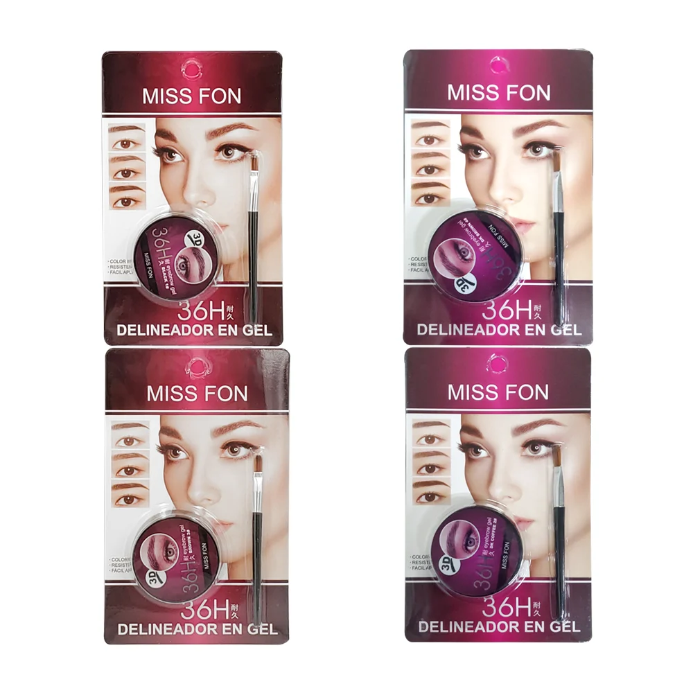 1pz Delineador 36h en gel miss fon para ojos, variedad de tonos / g23