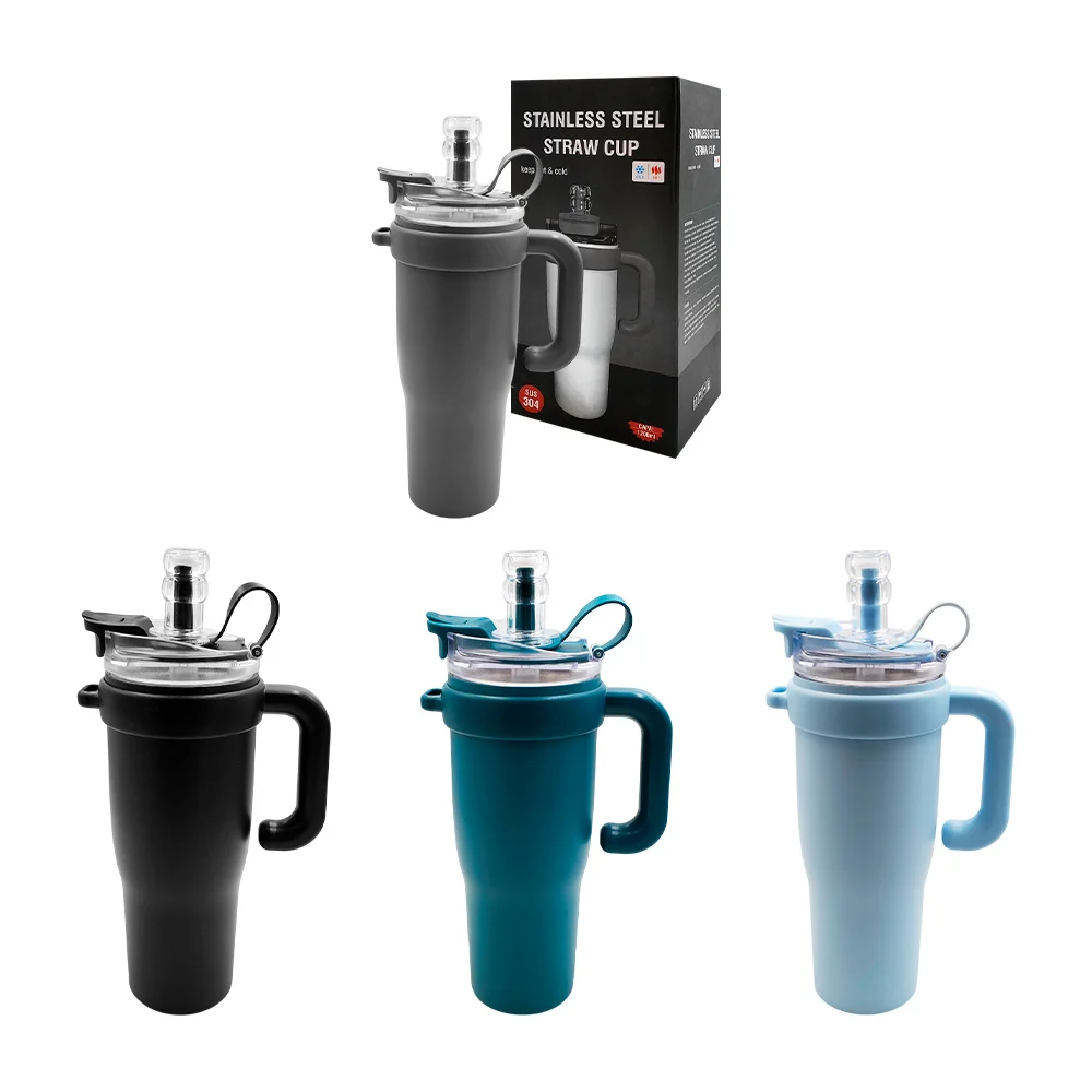 Vaso termo liso de 1200ml + doble boquilla y asa, con protección de p…