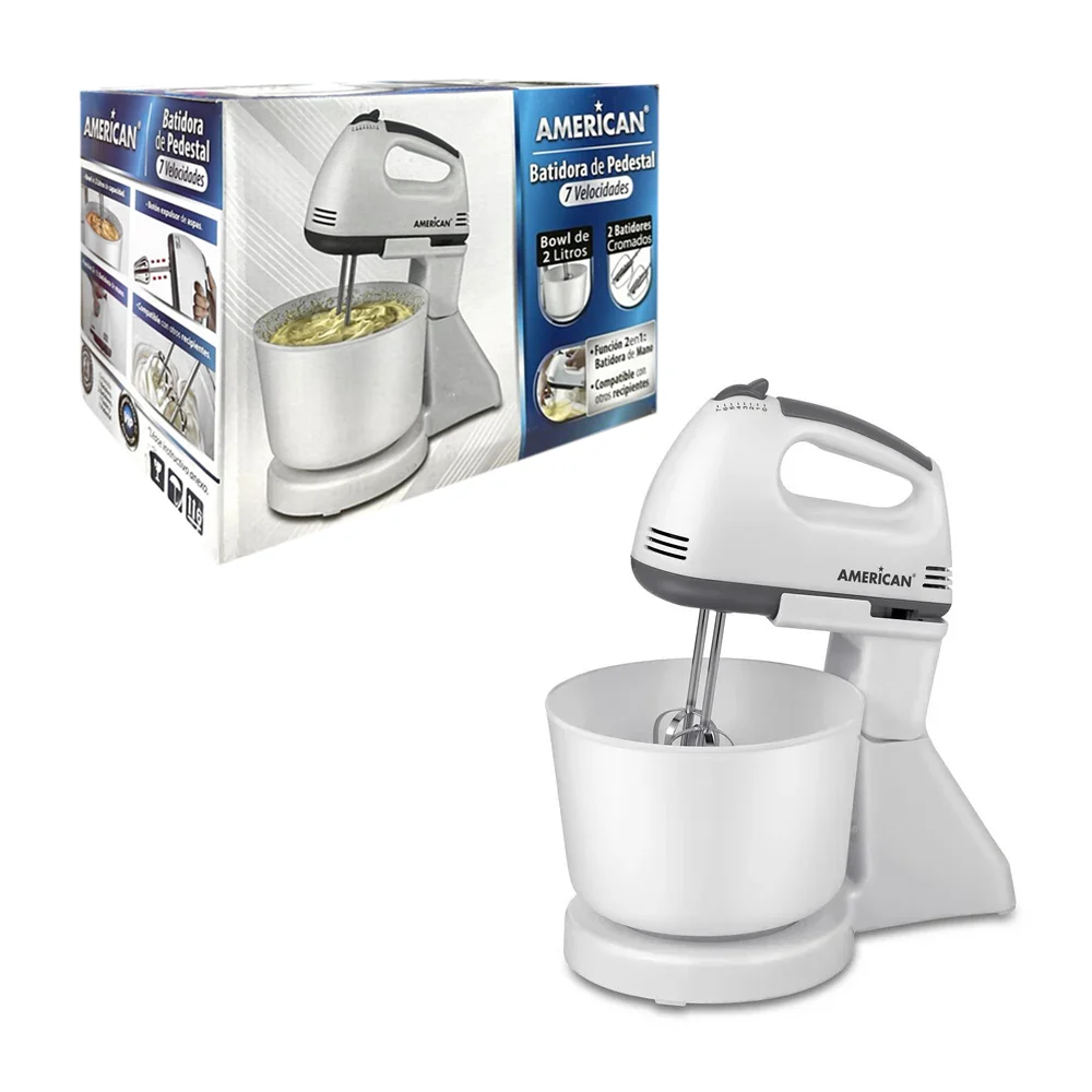 Batidora de pedestal con 7 velocidades + bowl con capacidad de 2L / 5…